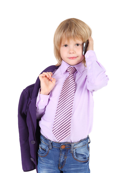 Kid wearing elegant shirt and tie - Valokuva, kuva