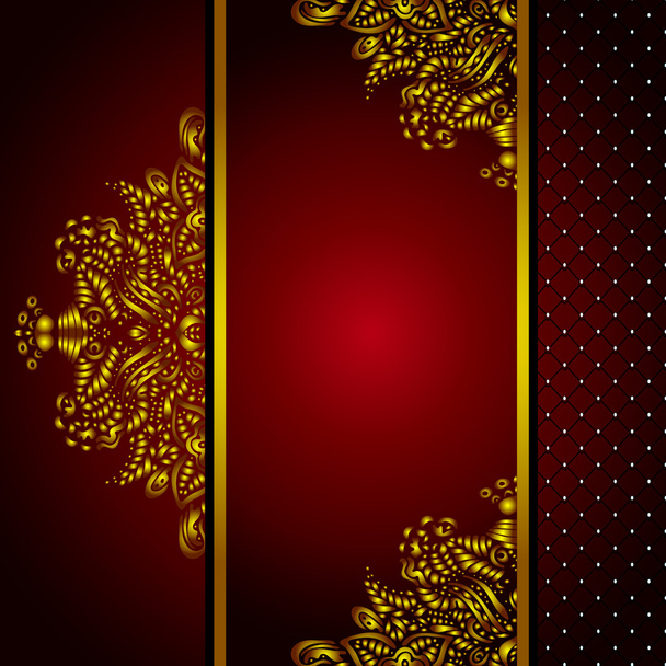 Royal Golden Frame Menu card Vector - Вектор,изображение