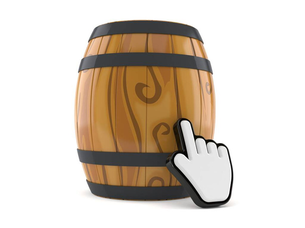 Wine cask with web cursor - Photo, Image