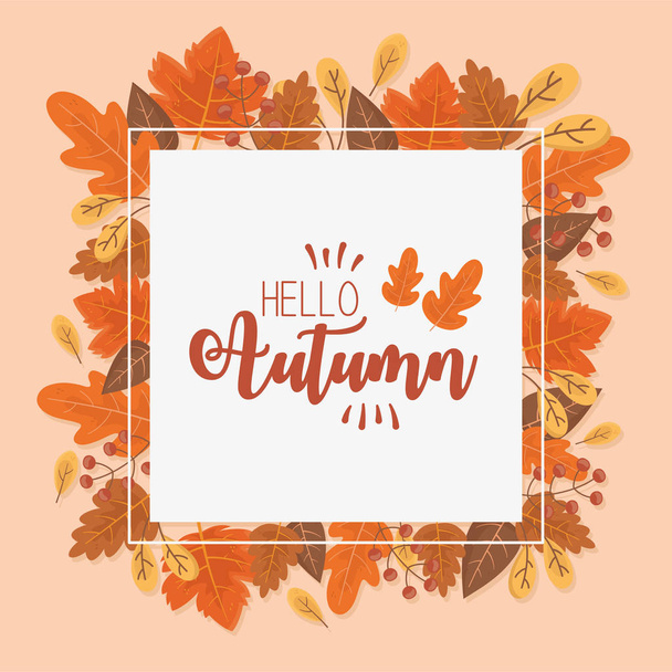 Hallo Herbst Banner Saison Design - Vektor, Bild