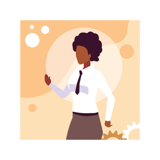 businesswoman standing, business professional woman - Vector, Image