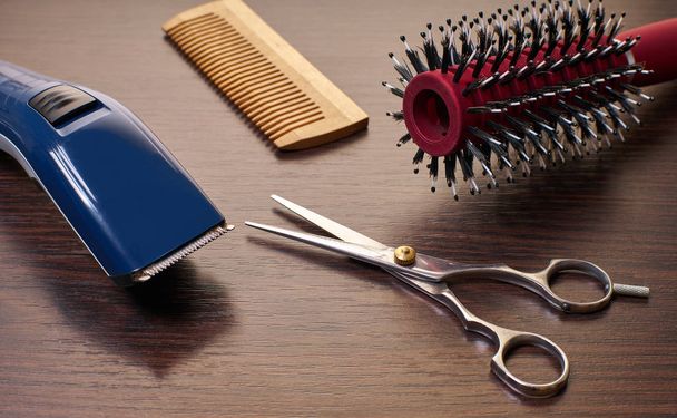 Friseurwerkzeuge für Haarschnitte  - Foto, Bild