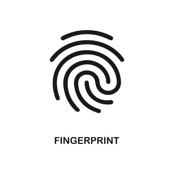 Ikona otisků prstů v jednoduchém stylu na bílém pozadí. Vektorové Eps 10 - Vektor, obrázek