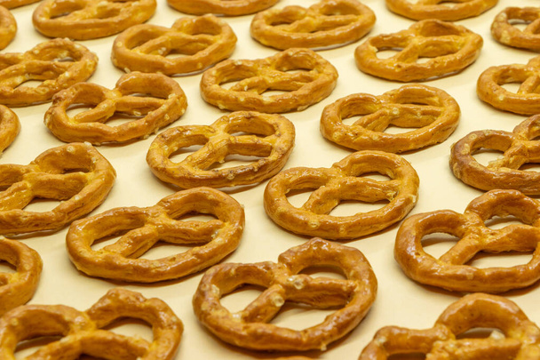 Pretzels salted cookies background - Photo, Image