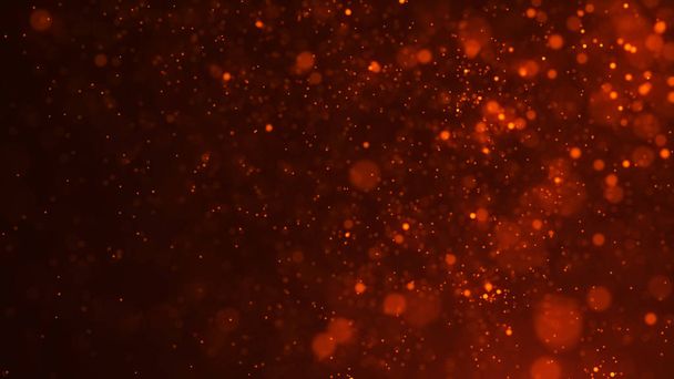 Dust particles. Abstract background of particles. Fire flying sparks. 3d rendering. - Foto, imagen