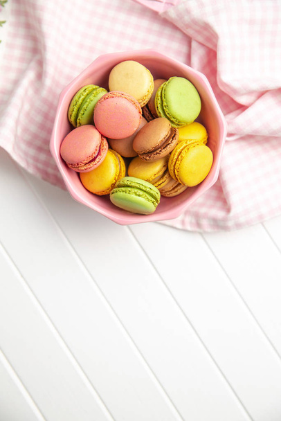 Sweet colorful macarons - Фото, изображение