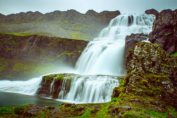 Dynjandi waterfall, Iceland - Φωτογραφία, εικόνα