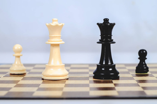 chess figure on board game concept for competition and strategy. - Φωτογραφία, εικόνα