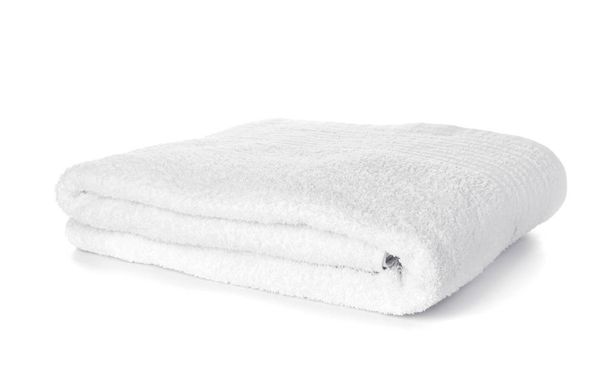 Soft clean towel isolated on white - Photo, Image