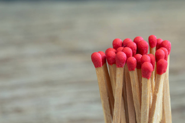 Group of matches on a blurred background - Photo, Image
