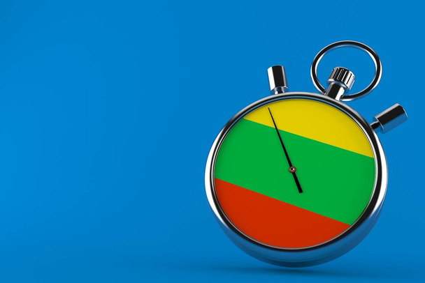 Stopwatch with lithuanian flag - Photo, Image