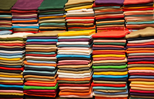 Examples of fabric of various color and type - Photo, Image