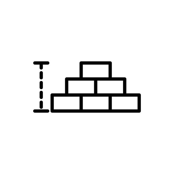 wall brick architecture icon line style - Vektori, kuva