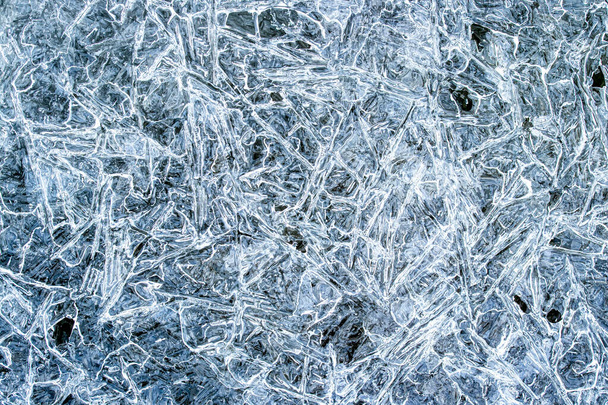 A jég textúrája télen. Absztrakt háttere fagy d - Fotó, kép