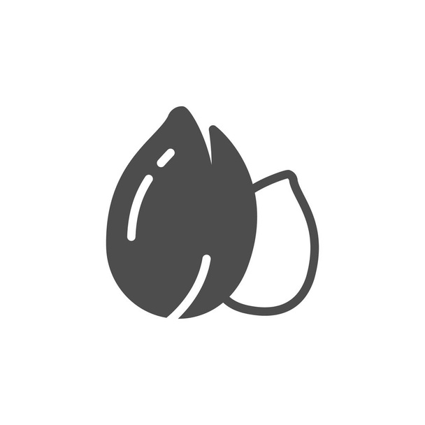 Pistachios glyph icon or nuts symbol - Vektor, obrázek