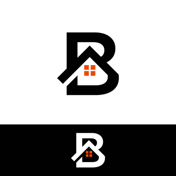 İlk Logo harfi B House Emlak Logosu Tasarımı - Vektör, Görsel