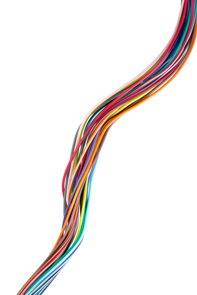 Перекрученные разноцветные провода
 - Фото, изображение
