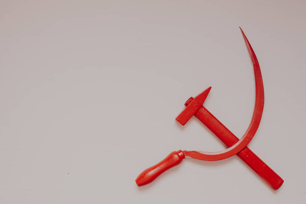 Kommunismus mit roter Sichel und Hammer für die russische Revolution - Foto, Bild