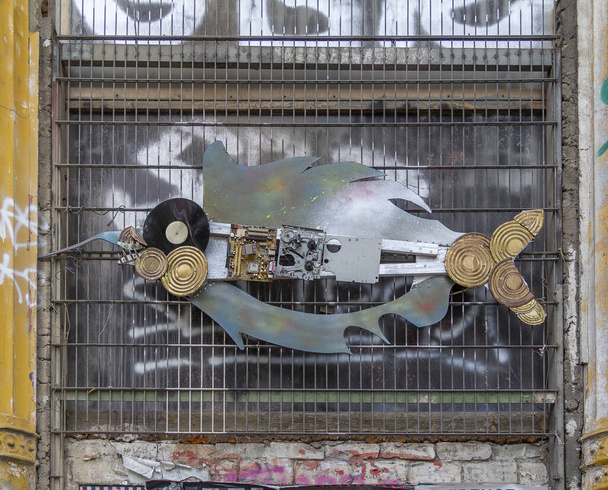 Objeto de arte urbano en Hamburgo
 - Foto, Imagen