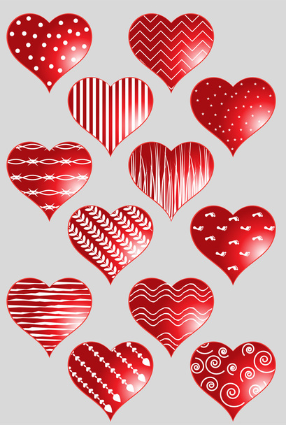 Pots hearts - Vector, imagen