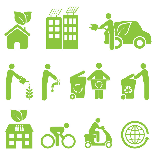 Set di icone di ecologia e ambiente
 - Vettoriali, immagini
