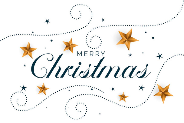 merry christmas white background with golden hearts - Vector, Image