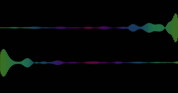 Φάσμα του ηλεκτρονικού ψηφιακού ηχητικού κύματος από. Ιδανικό για βίντεο υψηλής τεχνολογίας και φόντο 4k Uhd - Πλάνα, βίντεο