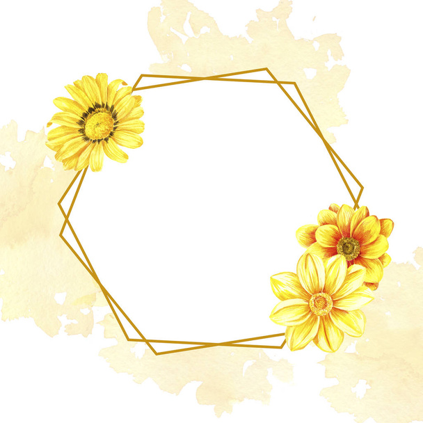 ακουαρέλα floral template - Φωτογραφία, εικόνα