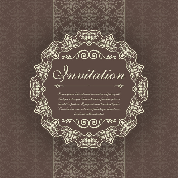 Vintage background for invitations - Vector, imagen
