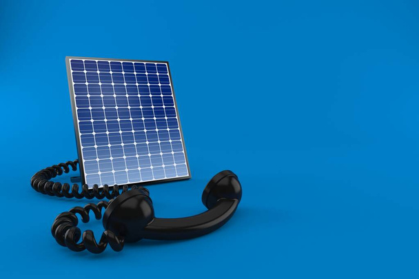 Panel fotovoltaico con auricular telefónico
 - Foto, Imagen
