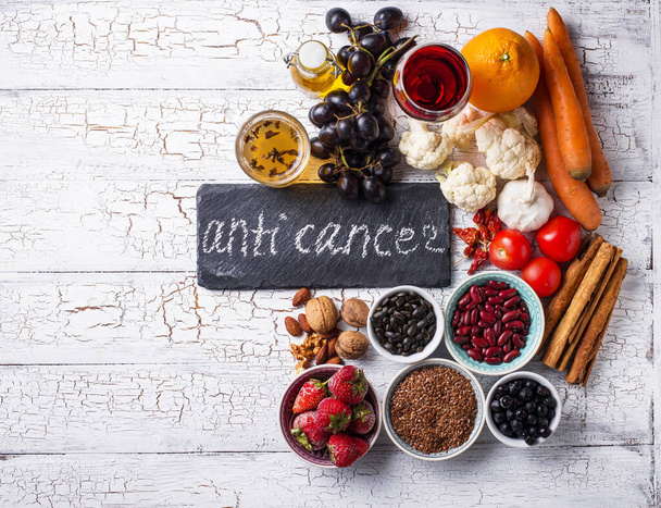 Bojující produkty proti rakovině. Jídlo pro zdravé - Fotografie, Obrázek