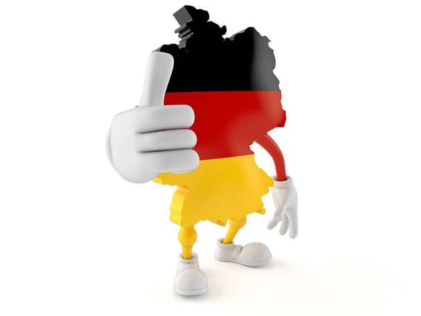German character with thumbs up - 写真・画像