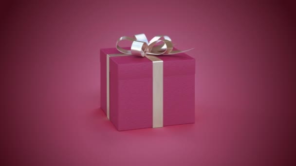 Cadeau rouge Render 3D - Cadeau réaliste rotatif sans couture 4K
 - Séquence, vidéo