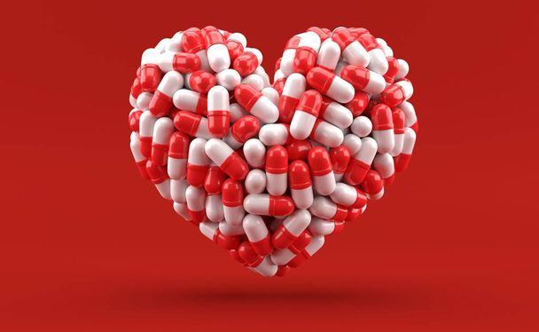 tabletki w kształcie serca - Zdjęcie, obraz