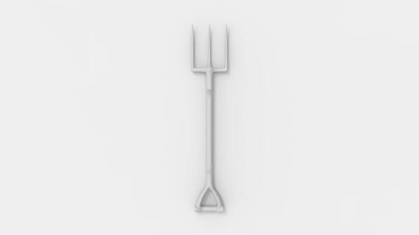 3d rendering of a pitch fork isolated in a studio background - Photo, Image