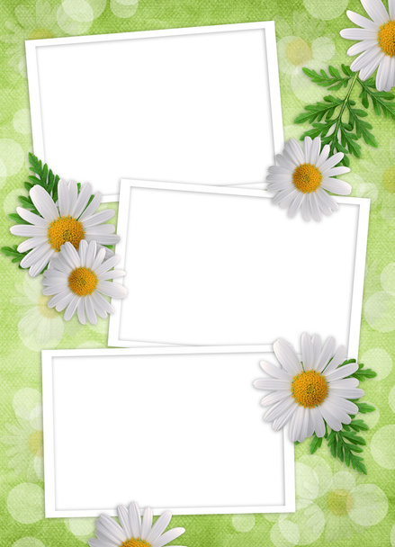 Card for the holiday with flowers - Φωτογραφία, εικόνα