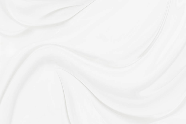 White silk cloth fabric wave overlapping with light and shadow.  - Photo, Image