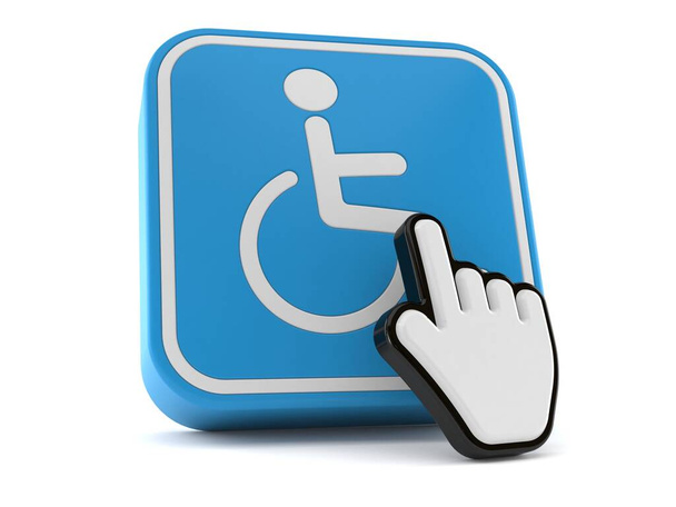 Handicap-Symbol mit Webcursor - Foto, Bild