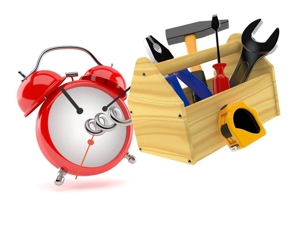 Work tools with alarm clock - Photo, Image