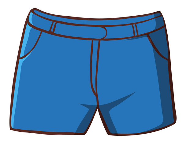 Blue shorts on white background - Vector, Image
