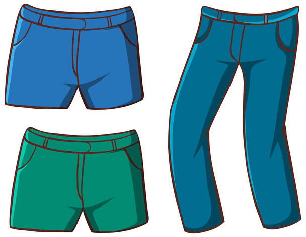 Isolated set of pants - Vector, Image
