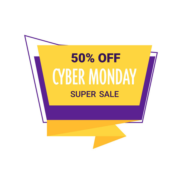cyber monday big sale sticker advertisement special offer badge holiday online shopping concept discount banner - Vektori, kuva