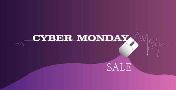 cyber monday big sale advertisement template special offer concept holiday shopping discount poster horizontal - Vektor, kép
