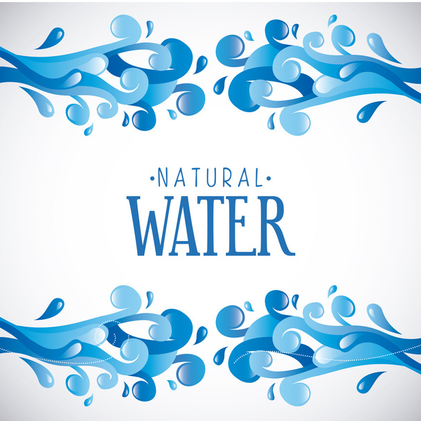 natürliches Wasser - Vektor, Bild