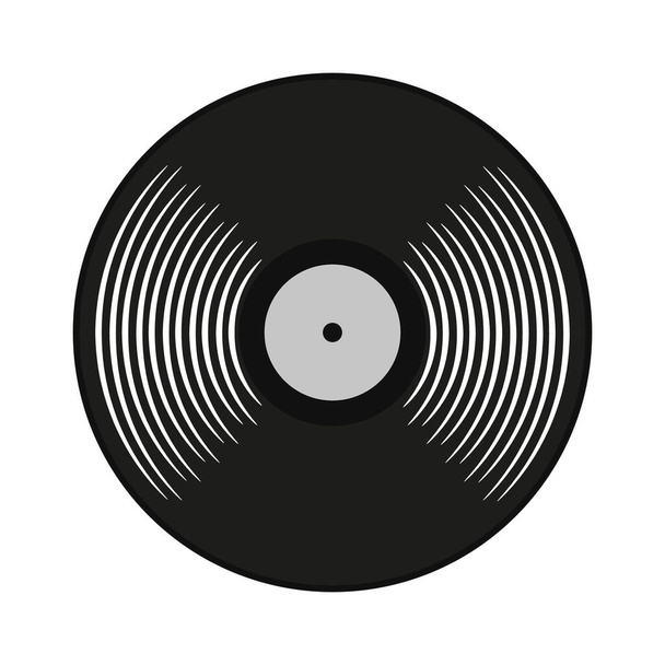 Vector illustatie van vinyl record icoon. geïsoleerd. - Vector, afbeelding