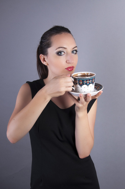 businesswoman drink coffee - Fotoğraf, Görsel