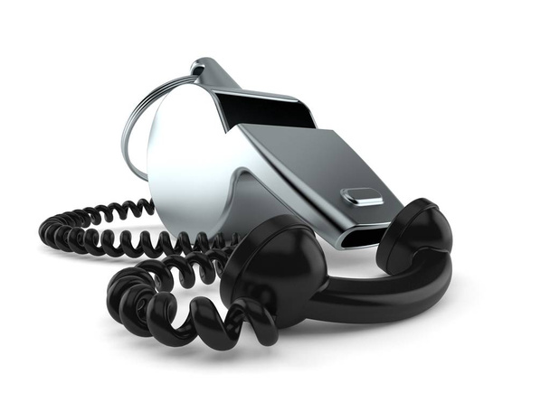 Silbato con auricular telefónico
 - Foto, imagen
