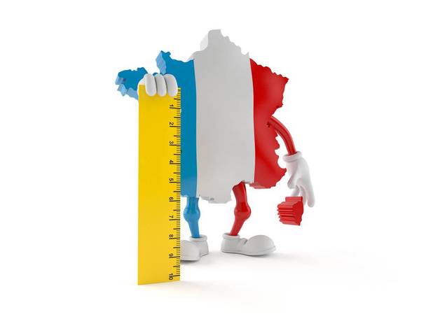 Frankreich Charakter mit Lineal - Foto, Bild