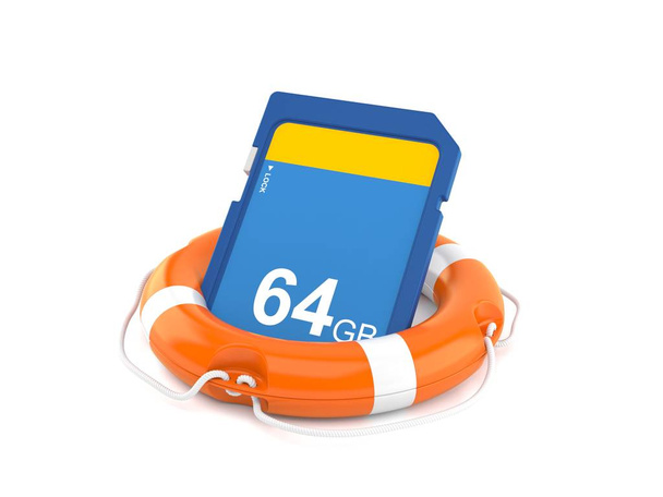 SD card inside life buoy - Photo, Image