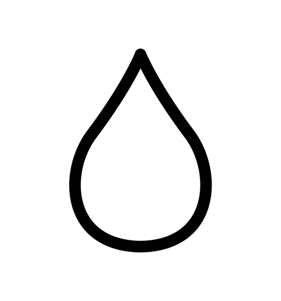 Water Drop line icoon vector geïsoleerd op wit - Vector, afbeelding